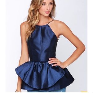 NWOT Evening peplum top